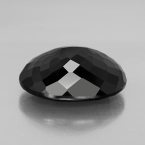 12.00克拉天然黑色碧玺，椭圆形切割，16.4×13.2毫米，不透明