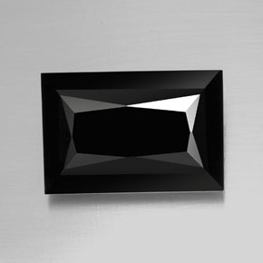 19.96克拉天然黑色碧玺，长方形切工，20.4×13.7毫米，不透明