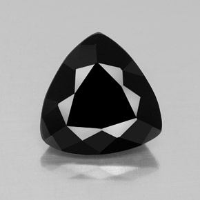 4.49克拉天然黑色碧玺，三角形，11×10.7毫米，不透明
