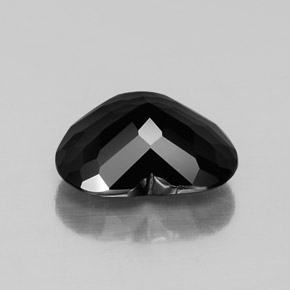 2.18克拉天然黑色碧玺，心形，9.6×8.2毫米，不透明