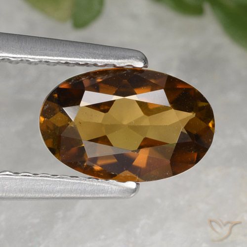 0.82ct 天然 金棕色 碧玺, 椭圆形, VVS