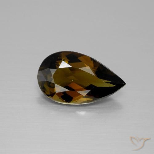 2.36ct 天然 暖棕 碧玺, 梨形, VVS