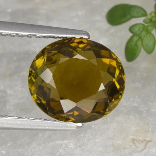 2.72ct 天然 金棕色 碧玺, 椭圆形, VVS