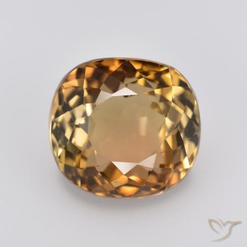4.06ct 天然 浅雪松棕 碧玺, 软垫, VVS