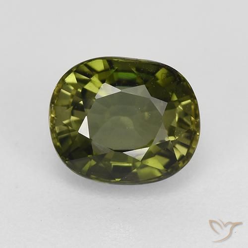 1.09ct 天然 森林绿 碧玺, 椭圆形, VS