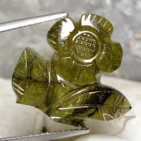 10.85克拉天然碧玺，花形切割，半透明