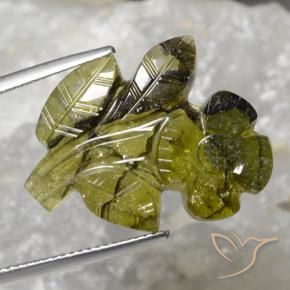 13.81克拉天然碧玺，花形切割，半透明