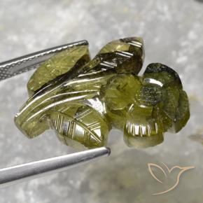 13.81克拉天然碧玺，花形切割，半透明