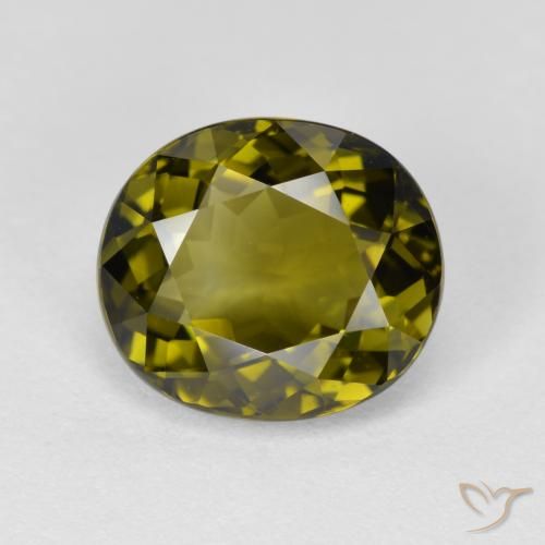 3.47ct 天然 深绿色 碧玺, 椭圆形, VVS-VS