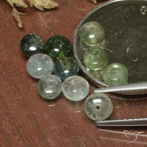 4.13ctw 天然 灰绿色 碧玺, 花式切割, 半透明
