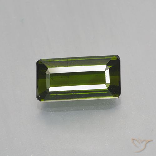 1.51ct 天然 暗绿色 碧玺, 祖母绿式切割, VVS-VS