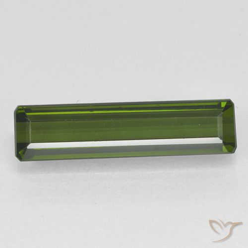 1.35ct 天然 暗绿色 碧玺, 祖母绿式切割, VVS