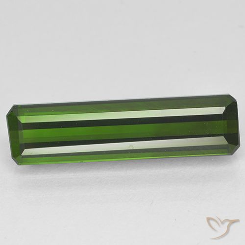 3.42ct 天然 暗绿色 碧玺, 祖母绿式切割, VVS