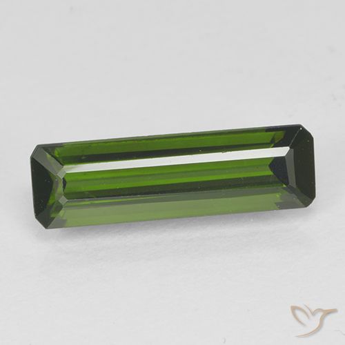 1.27ct 天然 暗绿色 碧玺, 祖母绿式切割, VVS