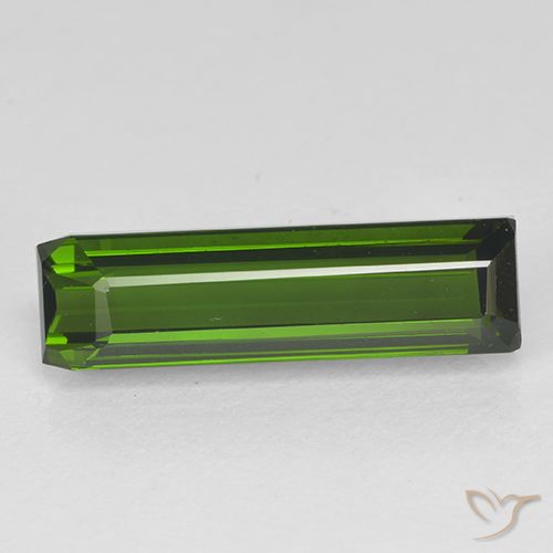 2.37ct 天然 暗绿色 碧玺, 祖母绿式切割, VVS