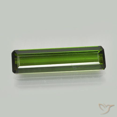 2.16ct 天然 暗绿色 碧玺, 祖母绿式切割, VVS-VS