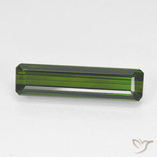 3.44ct 天然 暗绿色 碧玺, 祖母绿式切割, VVS-VS