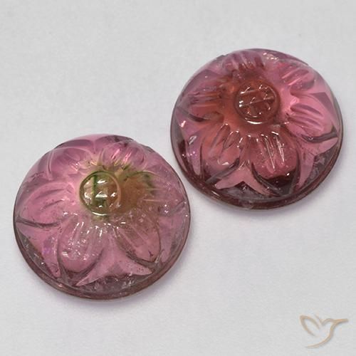 13.03ctw 天然 深粉色 碧玺, 花形切割, 透明