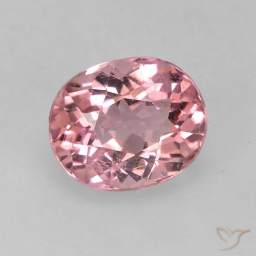 1.37ct 天然 泡泡糖粉色 碧玺, 椭圆形, VS