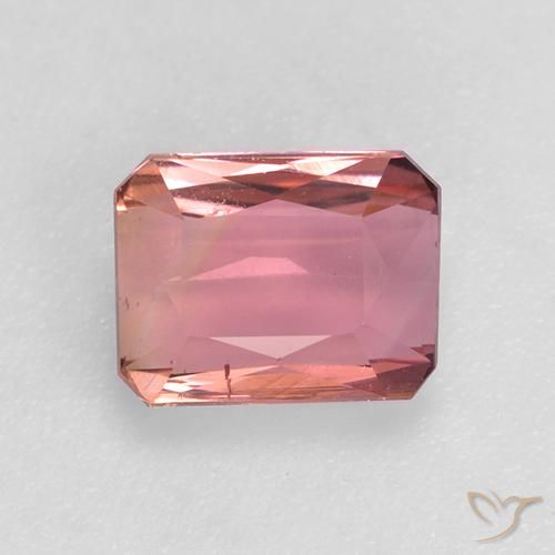 1.04ct 天然 深粉色 碧玺, 祖母绿式切割, VS