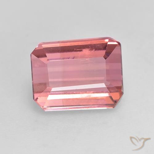 1.88ct 天然 泡泡糖粉色 碧玺, 祖母绿式切割, VVS-VS