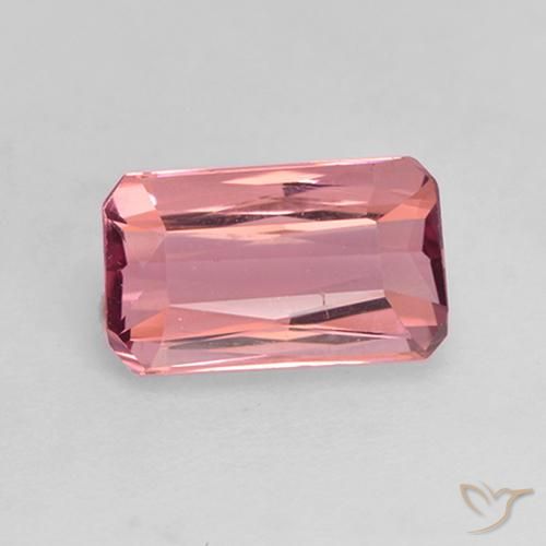 1.08ct 天然 深橙粉色 碧玺, 祖母绿式切割, VVS-VS