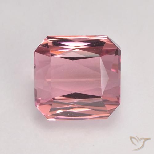 1.43ct 天然 淡粉色泡泡糖 碧玺, 祖母绿式切割, VVS-VS