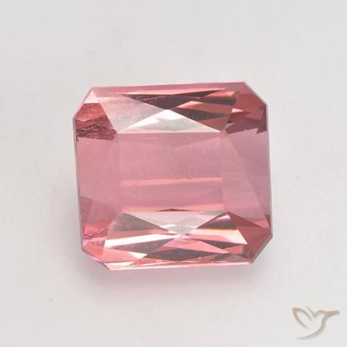 3.10ct 天然 中粉红色 碧玺, 祖母绿式切割, VS