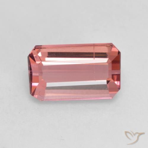 2.00ct 天然 紫檀粉 碧玺, 祖母绿式切割, SI