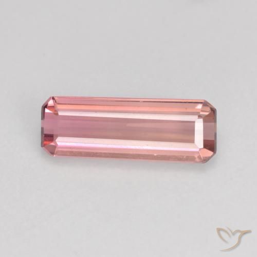 0.90ct 天然 淡糖苹果红 碧玺, 祖母绿式切割, VS