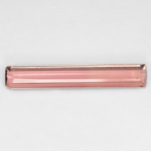 2.18克拉天然粉色碧玺，祖母绿式切割，22.8×3.8毫米，VS