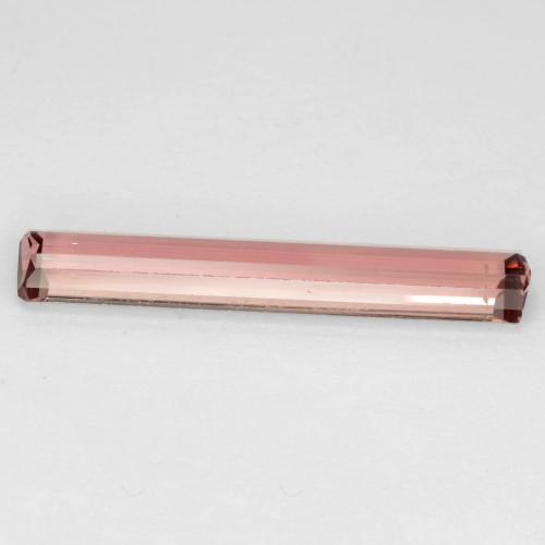 2.18克拉天然粉色碧玺，祖母绿式切割，22.8×3.8毫米，VS