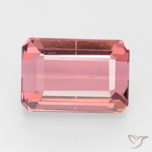 3.26ct 天然 深粉色 碧玺, 祖母绿式切割, SI