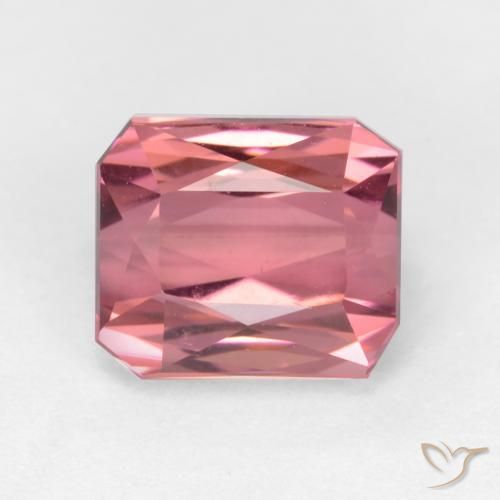 2.17ct 天然 泡泡糖粉色 碧玺, 祖母绿式切割, VS