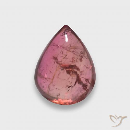 2.61ct 天然 深红色 碧玺, 梨形, 透明