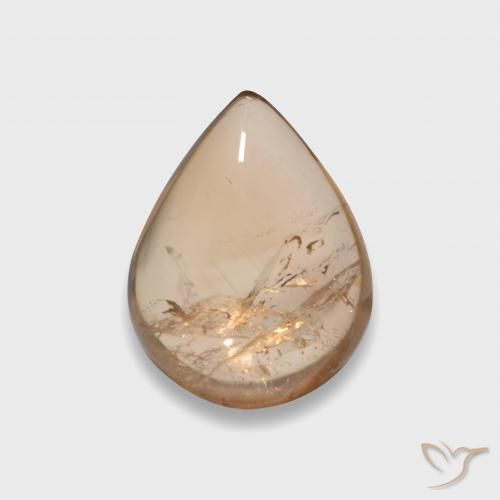 3.15ct 天然 浅橙色 碧玺, 梨形, 透明