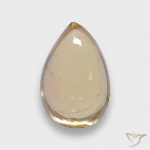 2.42ct 天然 浅金色 碧玺, 梨形, 透明