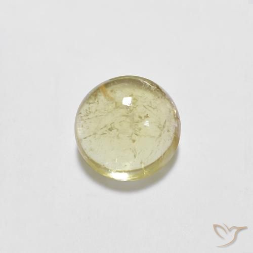 0.75ct 天然 浅黄蜂黄 碧玺, 圆形的, 透明