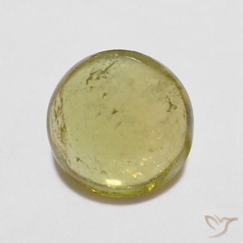 0.97ct 天然 芥末黄 碧玺, 圆形的, 透明