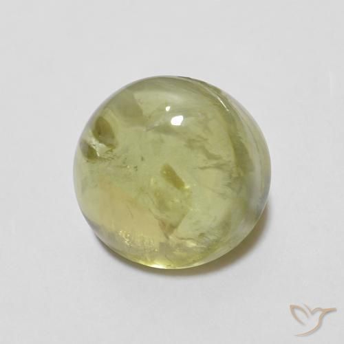 1.48ct 天然 绿黄色 碧玺, 圆形的, 透明