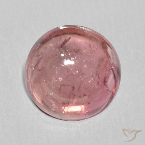 1.57ct 天然 浅粉色 碧玺, 圆形的, 透明