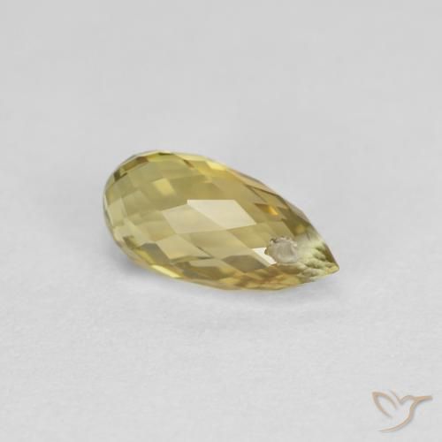 0.80ct 天然 土金 碧玺, 泪滴形, VS