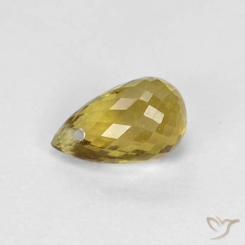 0.88ct 天然 土金 碧玺, 泪滴形, VS