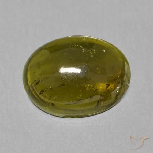 1.50ct 天然 黄绿色 碧玺, 椭圆形, 透明