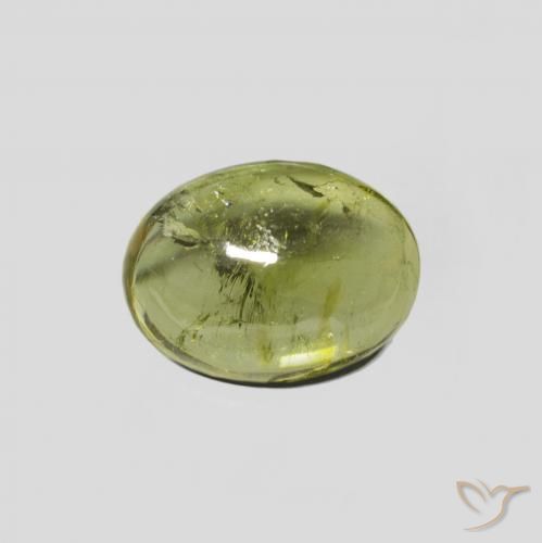1.52ct 天然 黄绿色 碧玺, 椭圆形, 透明