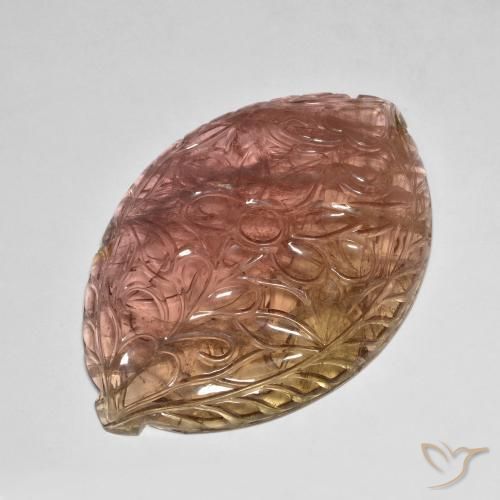106.71ct 天然 橙粉色 碧玺, 花式切割, 透明