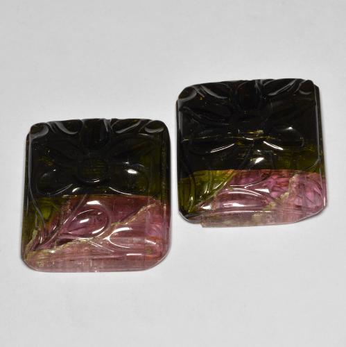 62.21ctw 天然 彩色 碧玺, 花式切割, 半透明