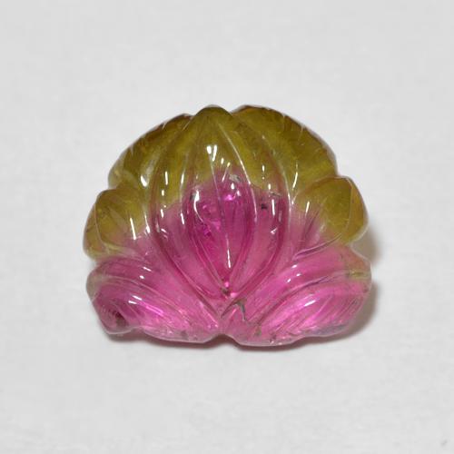 3.93ct 天然 双色 碧玺, 花式切割, 透明