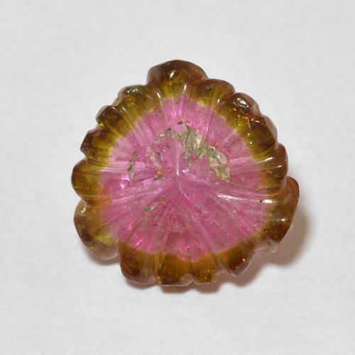 5.37ct 天然 西瓜红 碧玺, 花形切割, 透明