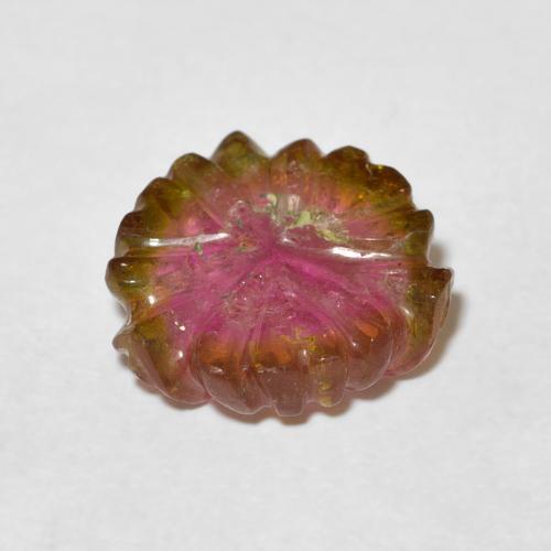 5.37克拉天然碧玺，花形切割，透明